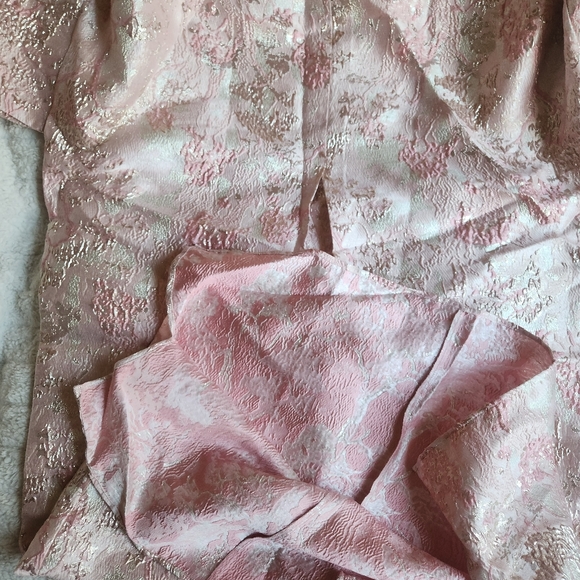 H&M Ramadan Modest Collection Brocade Kaftan Dress Light Pink sz M NWT - Picture 15 of 16